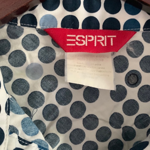 Esprit Vintage 5/6 (S) polka dot button down Top - Picture 3 of 6